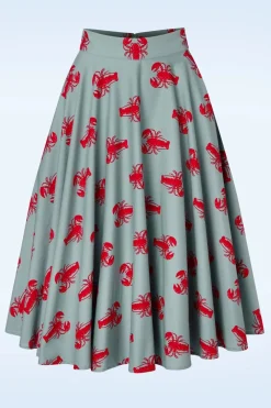 Banned Retro Lobster Love Rok In Blauw>Vrouwen Rokken