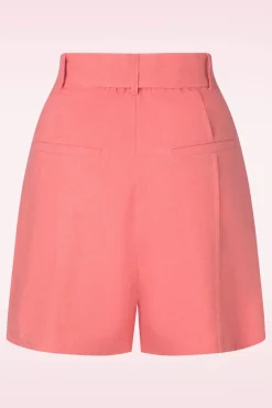 Cloud9 Lou Linnen Short In Koraal>Vrouwen Broeken