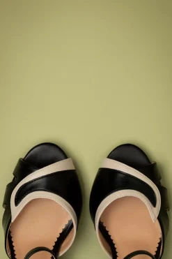 Banned Retro Mable Peeptoe Pumps In Zwart>Vrouwen Pumps