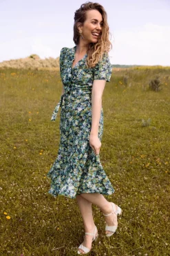 Very Cherry Magnolia My Fair Lady Jurk In Blauw>Vrouwen Swing Jurken