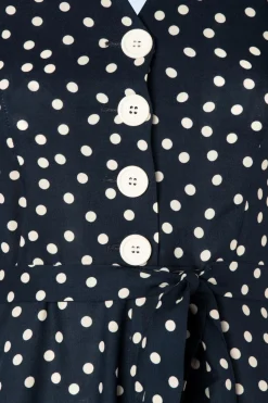 Very Cherry Magnolia Polka Dot Jurk In Marineblauw><noscript><img width=