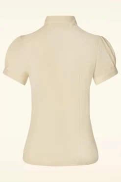 Rock N Romance Margot Blouse In Antiek Wit>Vrouwen Blouses