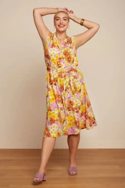 King Louie Marianne Marini Jurk In Tuscan Geel>Vrouwen Plus Size Jurken