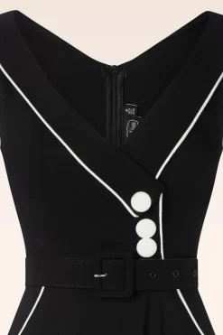 Vixen Marica Visgraat Swingjurk In Zwart>Vrouwen Plus Size Jurken