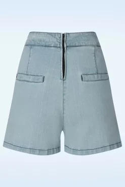 Queen Kerosin Marlyn Shorts In Lichtblauw>Vrouwen Broeken