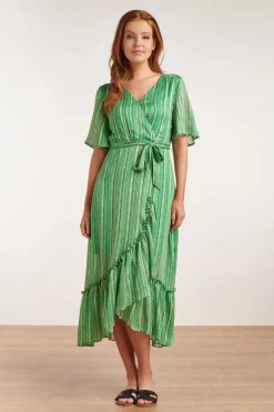 Smashed Lemon Meila Sparkling Maxi Jurk In Groen>Vrouwen Maxi Jurken