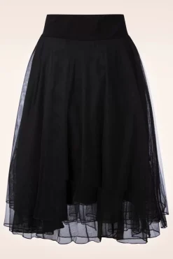 LaLamour Mendy Mesh Gelaagde Rok In Zwart>Vrouwen Rokken