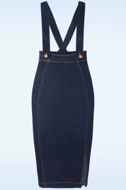 Rock-a-Booty Mona Lee Pencil Rok In Classic Denim><noscript><img width=