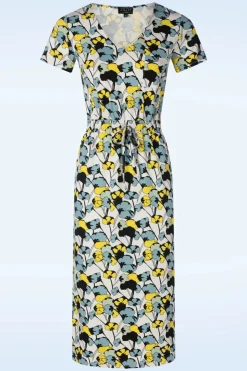 Zilch Monique Jurk In Bouquet Lemon>Vrouwen Plus Size Jurken