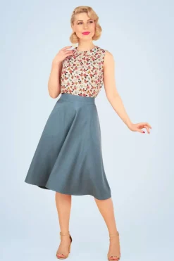 Banned Retro My Summer Staple Swing Rok In Blauw>Vrouwen Rokken