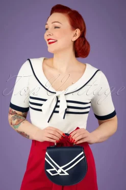 Banned Retro Nautical Kelly Lee Handtas In Marineblauw>Vrouwen Tassen