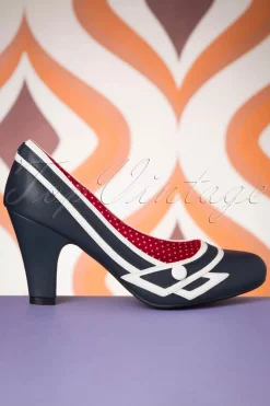 Banned Retro Nautical Kelly Lee Pumps In Marineblauw><noscript><img width=