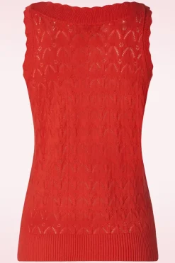 King Louie Nicky Rocky Ajour Top In Zon Oranje>Vrouwen Tops