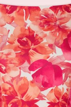 Vintage Chic for Topvintage Nina Flower Swing Jurk In Rood><noscript><img width=