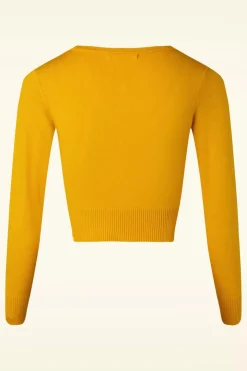 Mak Sweater Nyla Cropped Vest In Honing>Vrouwen Vestjes