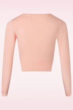 Mak Sweater Nyla Cropped Vest In Poeder Roze>Vrouwen Vestjes