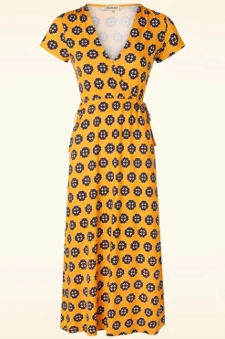 Surkana Nylah Jurk In Geel>Vrouwen Midi Jurken