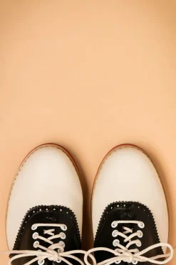 Banned Retro Old Soul Dancer-Schoenen In Wit En Zwart><noscript><img width=