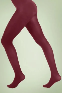 Pamela Mann Ondoorzichtige Panty In Bordeauxrood>Vrouwen Panty's