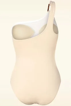 TC Beach One Shoulder Badpak In Ecru><noscript><img width=