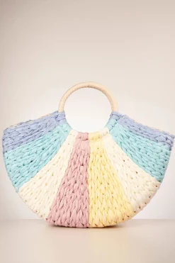 Amici Orleans Geweven Rotan Tas In Pastel>Vrouwen Tassen