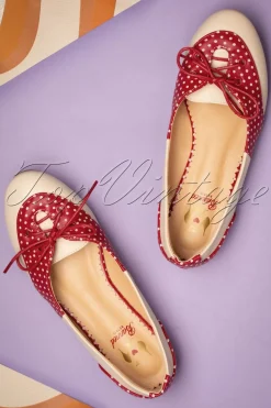 Banned Retro Oxford Isabella Ballerina's In Nude En Rood>Vrouwen Ballerina's