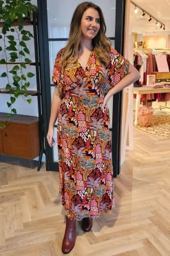 Surkana Palma Maxi Jurk In Multi>Vrouwen Maxi Jurken