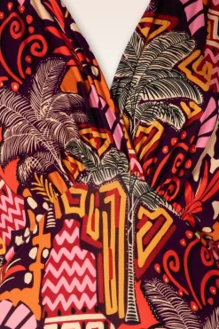 Surkana Palma Maxi Jurk In Multi><noscript><img width=