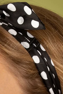 ZaZoo Pin-Up Haarsjaal Zwart Polkadot>Vrouwen Haaraccessoires