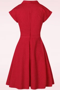 Banned Retro Polka Dot Dance Jurk In Rood>Vrouwen Plus Size Jurken