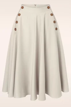 Banned Retro Polly May Swingrok In Gebroken Wit>Vrouwen Rokken