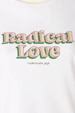 Mademoiselle Yu00e9Yu00e9 Radical Love T-Shirt In Ecru><noscript><img width=