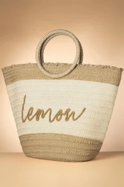 Smashed Lemon Raffia Boho Draagtas In Zand>Vrouwen Tassen