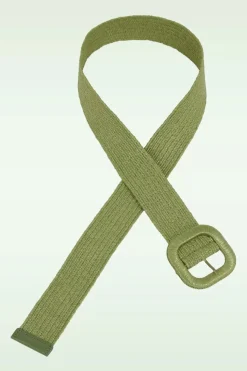King Louie Raffia Riem In Matcha Groen>Vrouwen Riemen