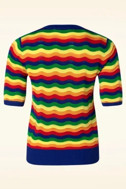 Banned Retro Rainbow Waves Jumper In Multi>Vrouwen Truitjes