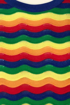 Banned Retro Rainbow Waves Jumper In Multi><noscript><img width=