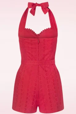 Timeless Raven Playsuit In Rood><noscript><img width=