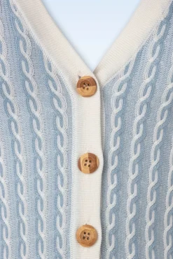 Banned Retro Regatta Race Gestreept Gebreid Vest In Blauw><noscript><img width=