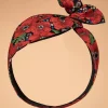 Be Bop a Hairbands Retro Poppies Haarsjaal In Zwart En Rood>Vrouwen Haaraccessoires