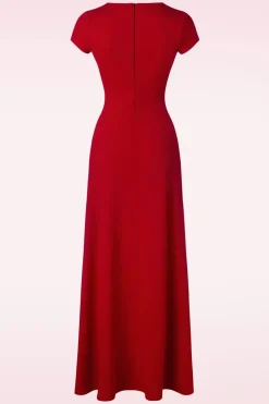 Vintage Chic for Topvintage Rinda Maxi-Jurk In Lippenstiftrood><noscript><img width=