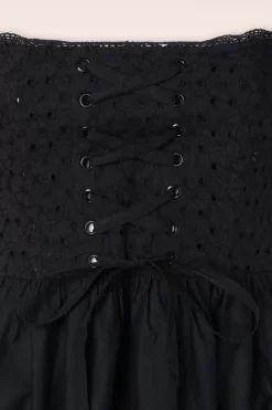 Timeless River Embroidery Swing Jurk In Zwart><noscript><img width=