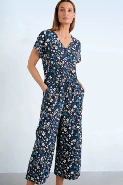 Seasalt Rose Trellis Jumpsuit In Tidal Floral Maritime>Vrouwen Playsuits & Jumpsuits
