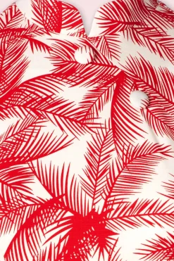 Zoe Vine Ruby Palm Pencil Jurk In Wit En Rood><noscript><img width=