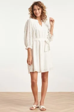 Smashed Lemon Ruth Geborduurde Jurk In Wit><noscript><img width=