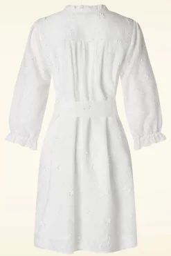 Smashed Lemon Ruth Geborduurde Jurk In Wit><noscript><img width=