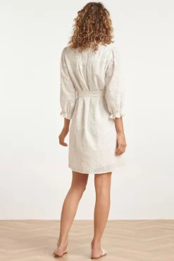 Smashed Lemon Ruth Geborduurde Jurk In Wit><noscript><img width=