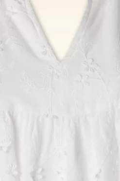 Smashed Lemon Ruth Geborduurde Jurk In Wit><noscript><img width=