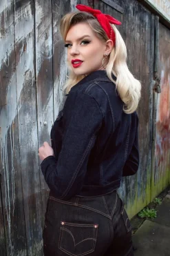 Rock-a-Booty Sadie Jacket In Donkerdenim>Vrouwen Jassen