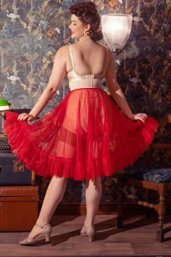 What Katie Did Sandra Frilly Petticoat In Rood>Vrouwen Petticoats