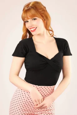 Banned Retro She Who Dares-Topje In Zwart>Vrouwen T-Shirts